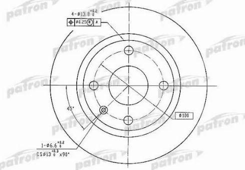 Patron PBD1533 - Тормозной диск autospares.lv