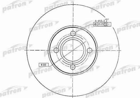 Patron PBD1526 - Тормозной диск autospares.lv