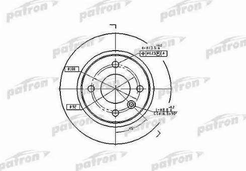 Patron PBD1696 - Тормозной диск autospares.lv