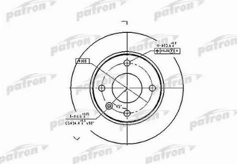Patron PBD1649 - Тормозной диск autospares.lv