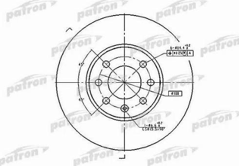 Patron PBD1609 - Тормозной диск autospares.lv