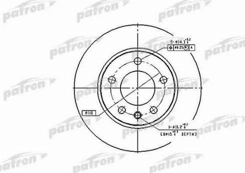 Patron PBD1612 - Тормозной диск autospares.lv