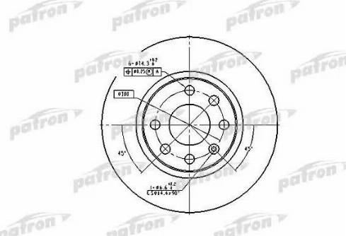 Patron PBD1624 - Тормозной диск autospares.lv