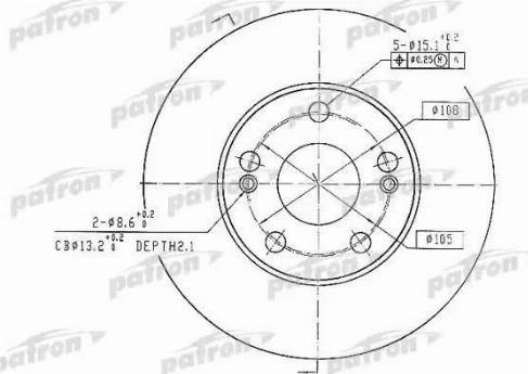 Patron PBD1036 - Тормозной диск autospares.lv