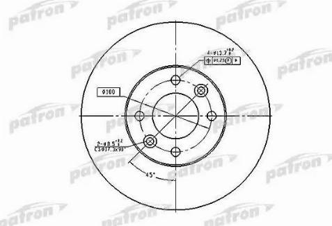 Patron PBD1032 - Тормозной диск autospares.lv