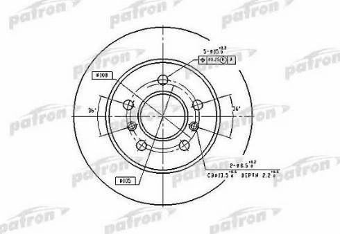 Patron PBD1029 - Тормозной диск autospares.lv