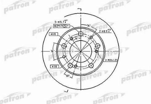 Patron PBD1118 - Тормозной диск autospares.lv