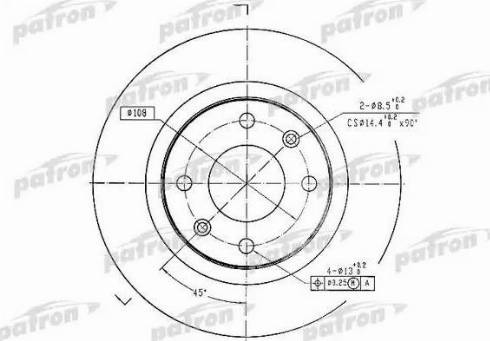 Patron PBD1220 - Тормозной диск autospares.lv
