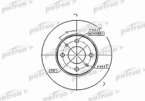Patron PBD1745 - Тормозной диск autospares.lv