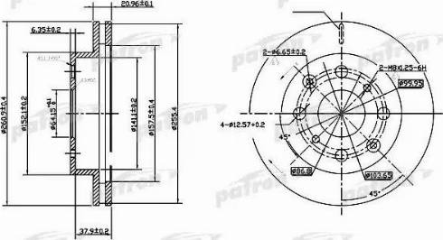 Patron PBD3021 - Тормозной диск autospares.lv