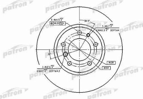 Patron PBD2555 - Тормозной диск autospares.lv