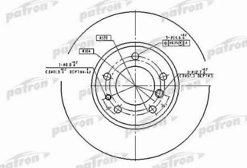 Patron PBD2556 - Тормозной диск autospares.lv