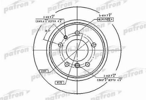 Patron PBD2557 - Тормозной диск autospares.lv