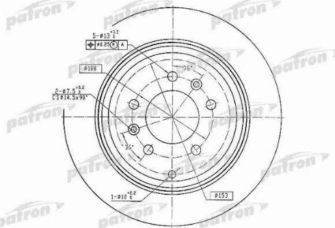 Patron PBD2582 - Тормозной диск autospares.lv