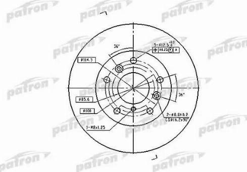 Patron PBD2571 - Тормозной диск autospares.lv