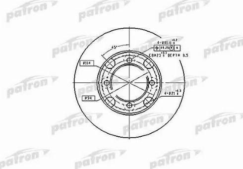 Patron PBD2572 - Тормозной диск autospares.lv