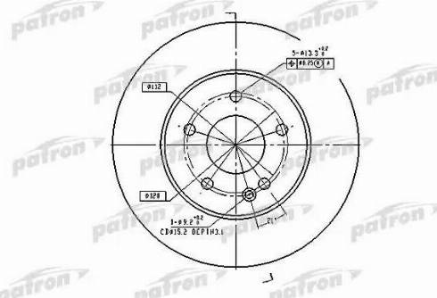 Patron PBD2654 - Тормозной диск autospares.lv