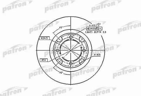 Patron PBD2607 - Тормозной диск autospares.lv