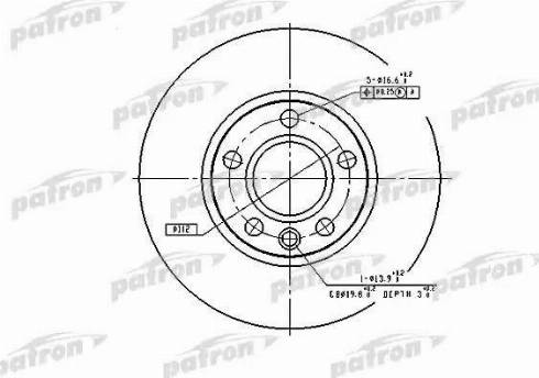 Patron PBD2809 - Тормозной диск autospares.lv