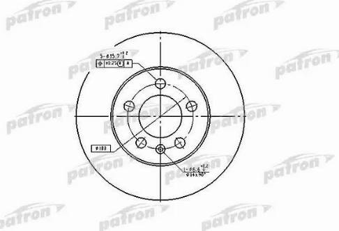 Patron PBD2803 - Тормозной диск autospares.lv