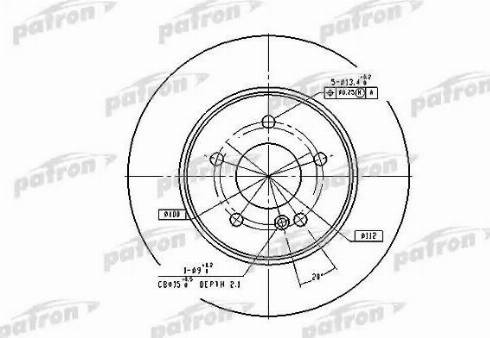 Patron PBD2813 - Тормозной диск autospares.lv