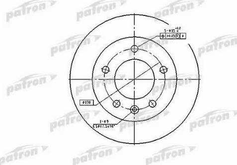 Patron PBD2790 - Тормозной диск autospares.lv