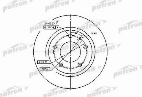 Patron PBD2705 - Тормозной диск autospares.lv