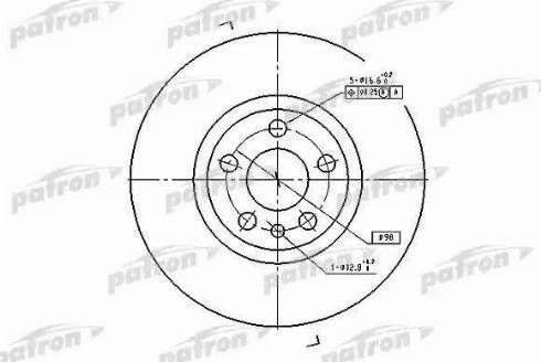 Patron PBD2716 - Тормозной диск autospares.lv