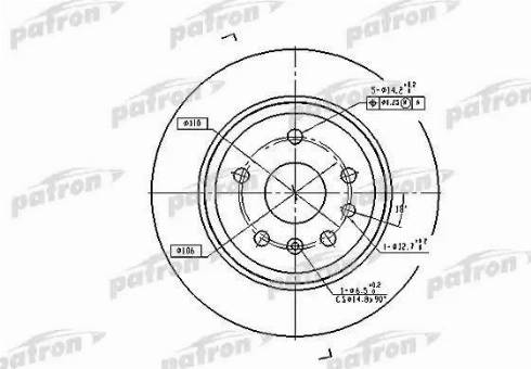 Patron PBD2773 - Тормозной диск autospares.lv