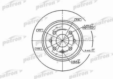 Patron PBD2772 - Тормозной диск autospares.lv