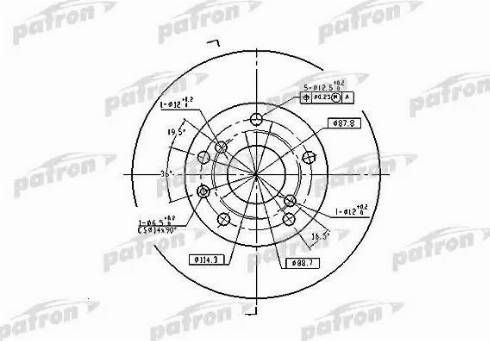 Patron PBD7092 - Тормозной диск autospares.lv