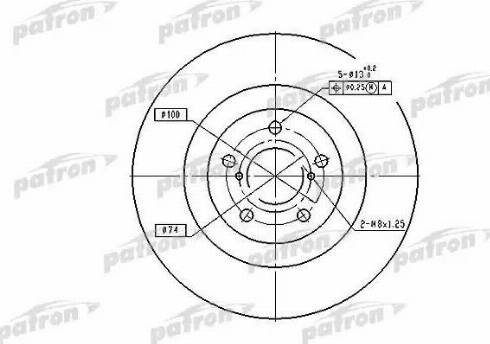 Patron PBD7004 - Тормозной диск autospares.lv