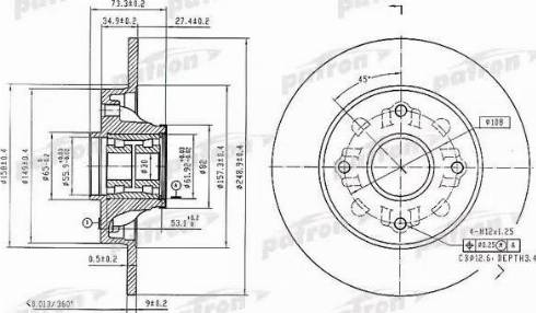 Patron PBD7014 - Тормозной диск autospares.lv