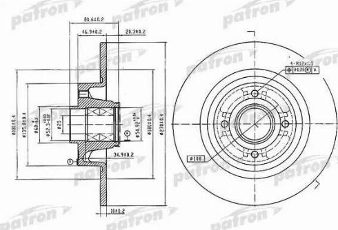 Patron PBD7018 - Тормозной диск autospares.lv