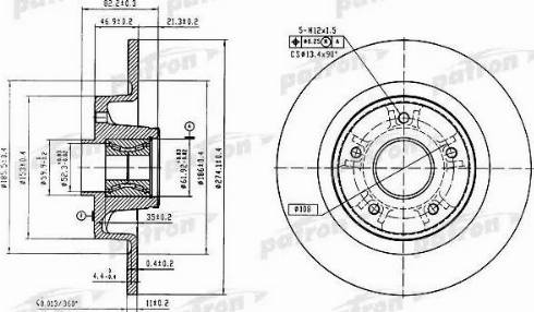 Patron PBD7013 - Тормозной диск autospares.lv