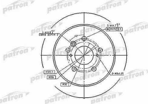 Patron PBD7257 - Тормозной диск autospares.lv