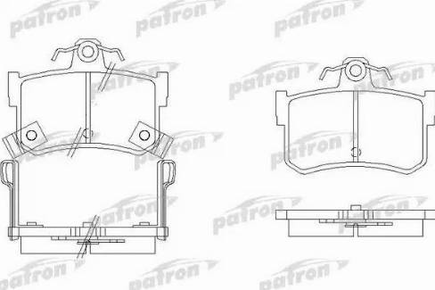 Patron PBP917 - Тормозные колодки, дисковые, комплект autospares.lv