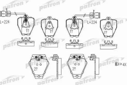 Patron PBP985 - Тормозные колодки, дисковые, комплект autospares.lv