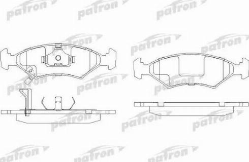 Patron PBP982 - Тормозные колодки, дисковые, комплект autospares.lv