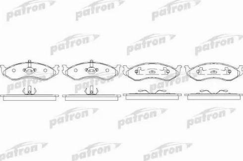 Patron PBP929 - Тормозные колодки, дисковые, комплект autospares.lv