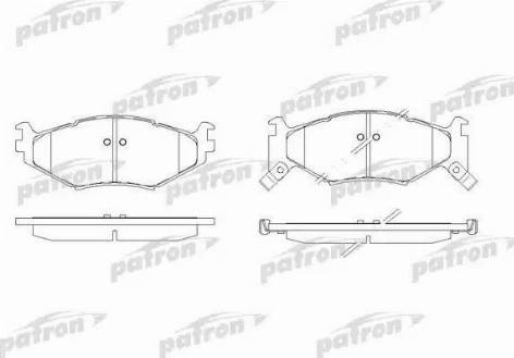 Patron PBP977 - Тормозные колодки, дисковые, комплект autospares.lv