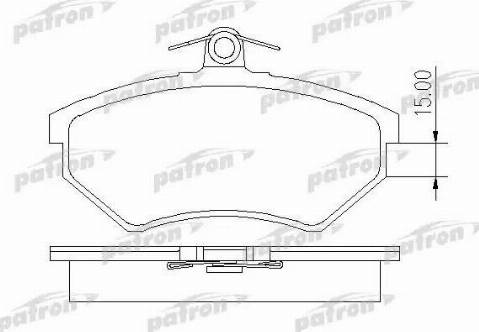 Patron PBP413 - Тормозные колодки, дисковые, комплект autospares.lv