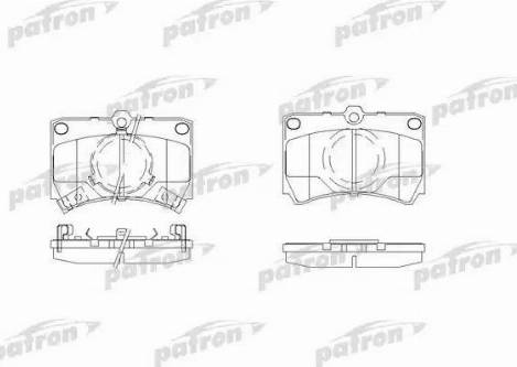 Patron PBP487 - Тормозные колодки, дисковые, комплект autospares.lv