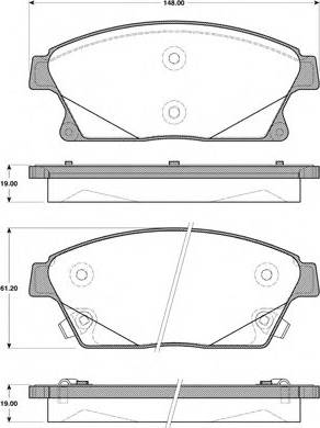 Patron PBP4264 - Тормозные колодки, дисковые, комплект autospares.lv