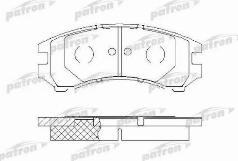 Patron PBP550 - Тормозные колодки, дисковые, комплект autospares.lv