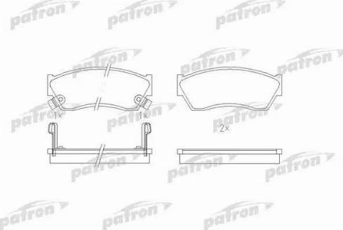 Patron PBP588 - Тормозные колодки, дисковые, комплект autospares.lv