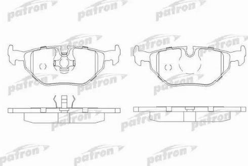 Patron PBP578 - Тормозные колодки, дисковые, комплект autospares.lv