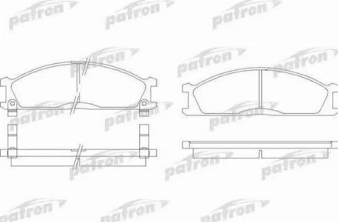 Patron PBP641 - Тормозные колодки, дисковые, комплект autospares.lv