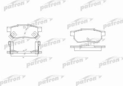 Patron PBP621 - Тормозные колодки, дисковые, комплект autospares.lv