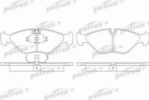 Patron PBP670 - Тормозные колодки, дисковые, комплект autospares.lv